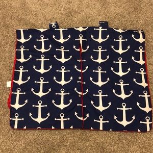 Nautical (anchor) blue & red car seat cover.